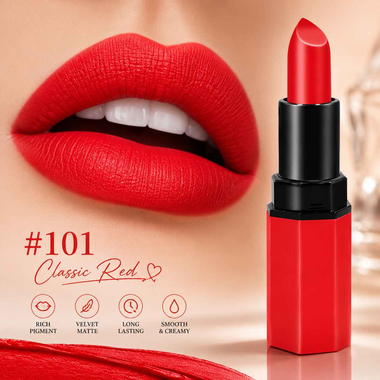 NovaFit VelvetKiss™ Matte Lipstick