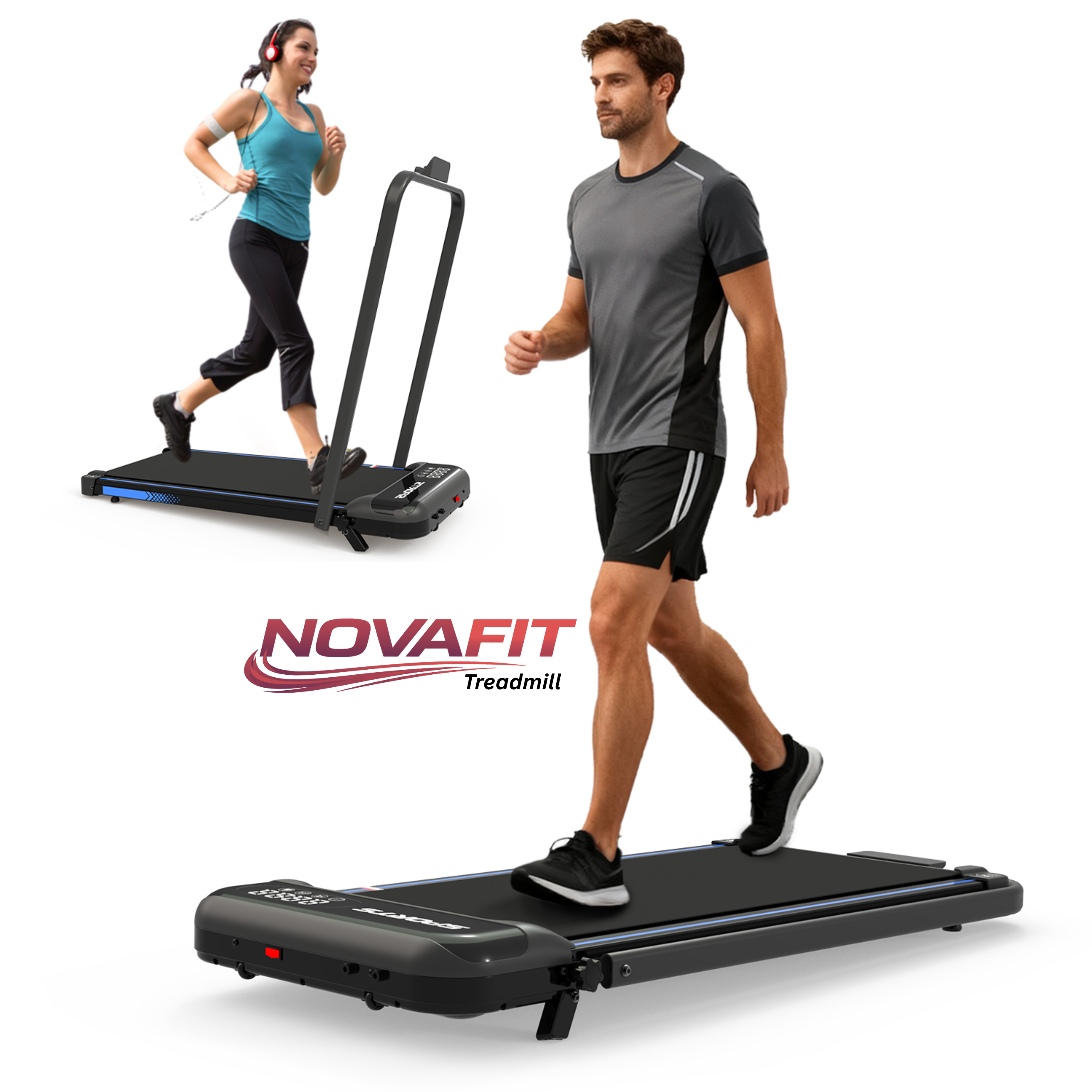 NovaFit MovePro™ 3-in-1 Folding Treadmill
