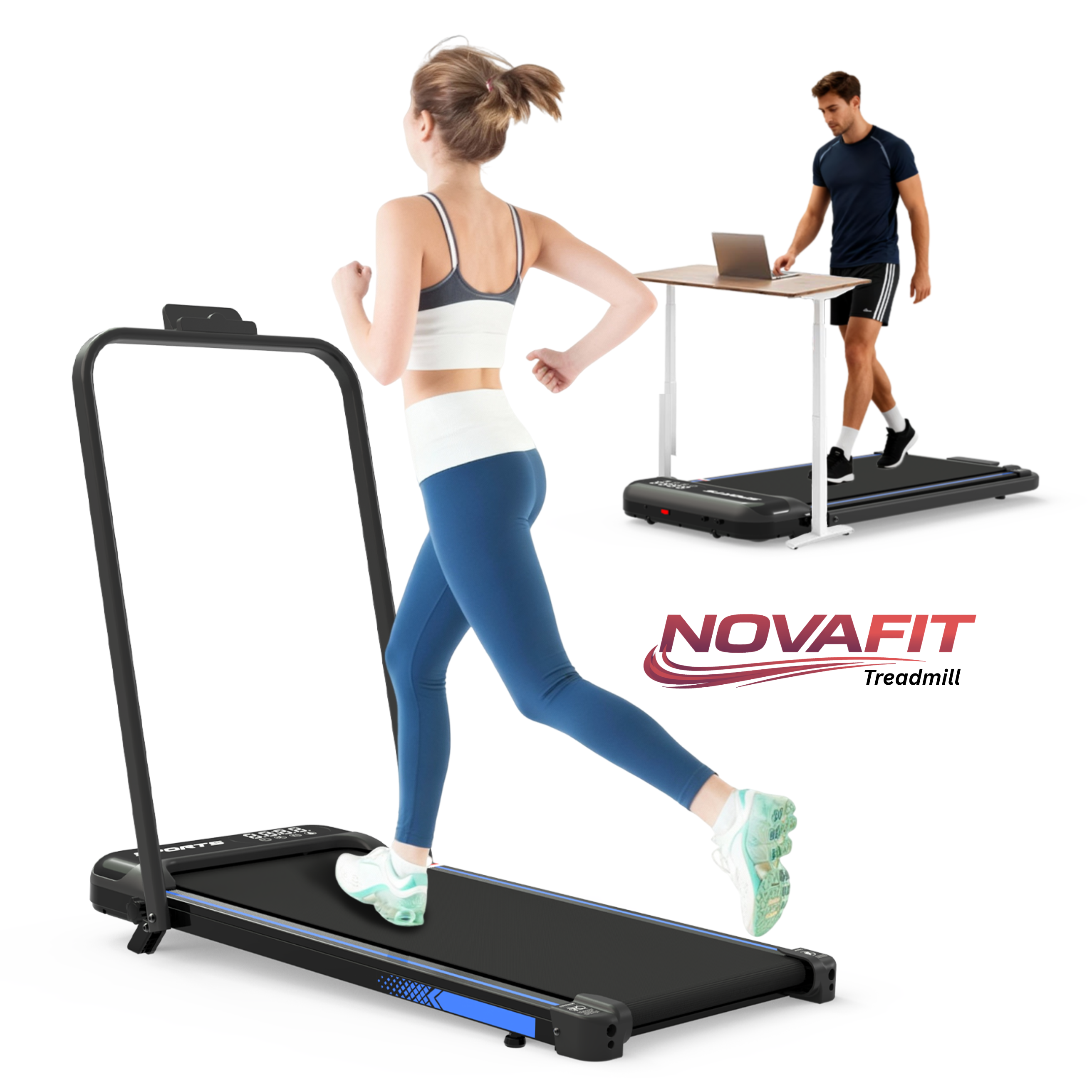 NovaFit MovePro™ 3-in-1 Folding Treadmill